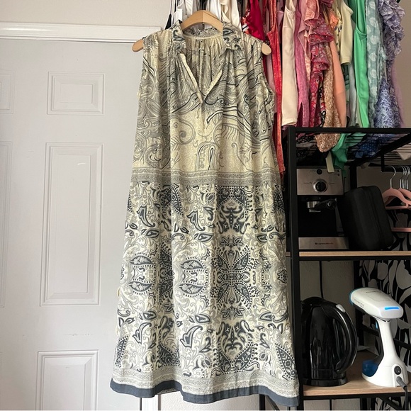 pipsqueak chapeau Dresses & Skirts - PIPSQUEAK CHAPEAU ivory cream black scroll floral paisley cotton midi dress